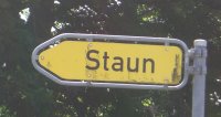 Ortsschild "Staun"